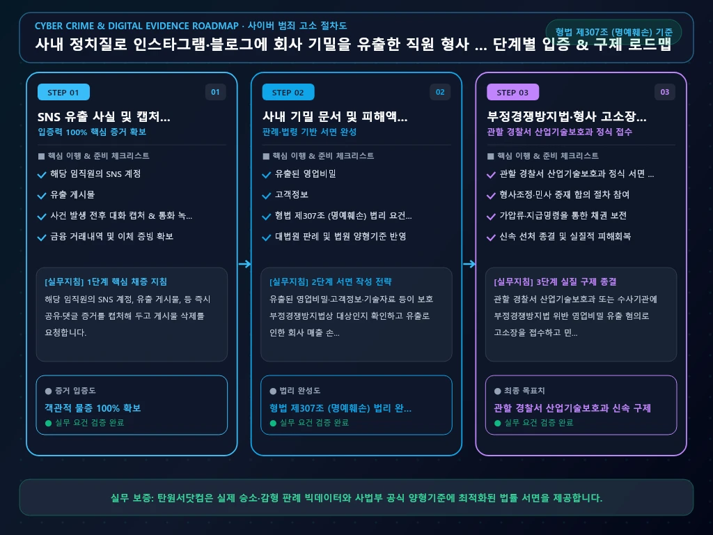 사내 정치질로 인스타그램 해결 절차 및 입증 흐름도