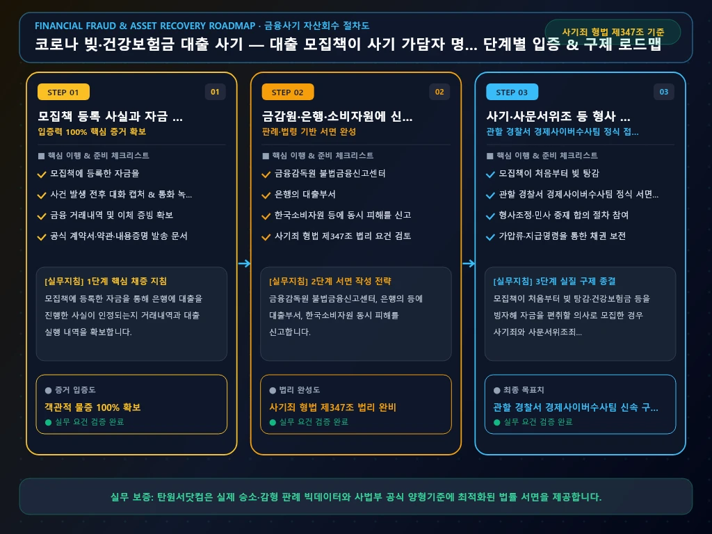 코로나 빚 해결 절차 및 입증 흐름도