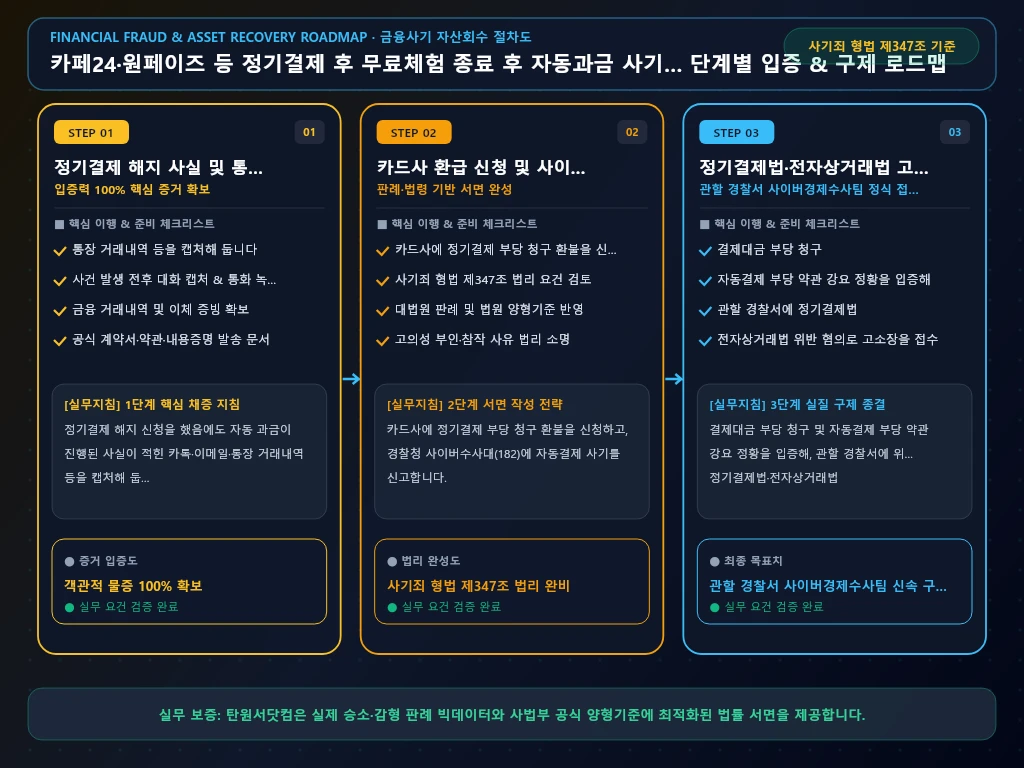 카페24 해결 절차 및 입증 흐름도