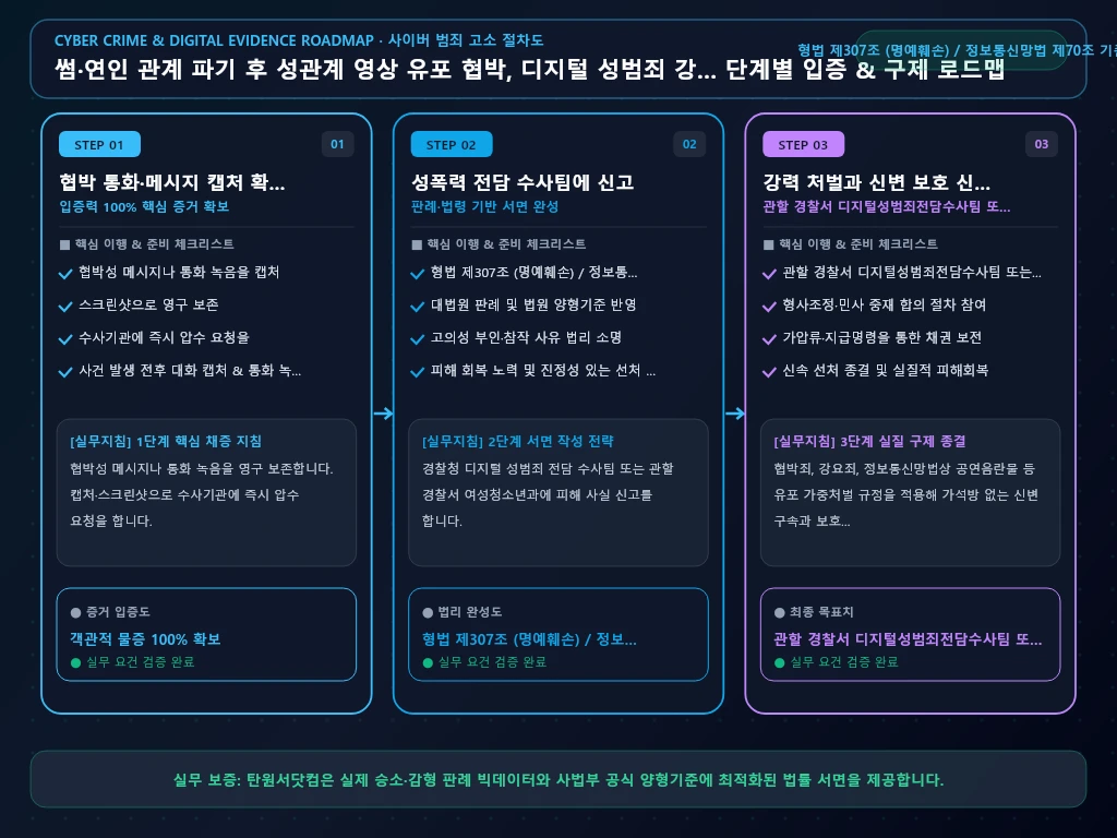 썸 해결 절차 및 입증 흐름도